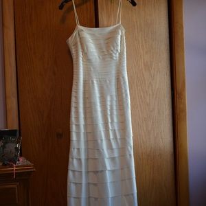 JS Collections White Floor Length Dress